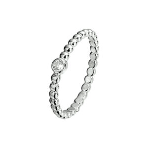 Hanger blauw en wit zirkonia halo