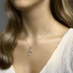 Oorknop slang zwart zirkonia per stuk