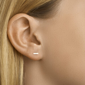 Oorknoppen bloem roze en wit zirkonia