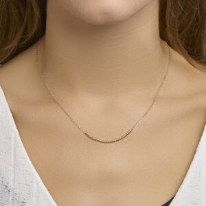 Collier klavertjes zirkonia 41 + 4 cm