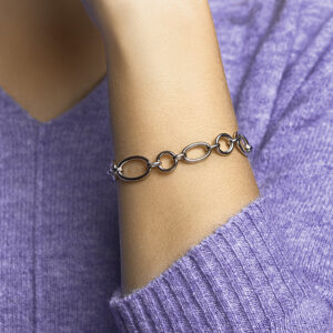 Armband poli/mat 8 mm 19 cm